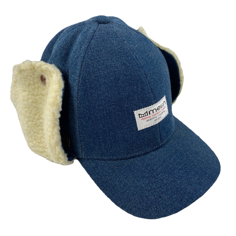 Melin A-Game Lumberjack Thermal Hat Roamer Collection Strapback Blue Ear Flaps